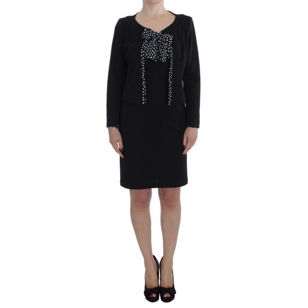 BENCIVENGA Black Stretch Sheath Dress & Sweater Women's Set
